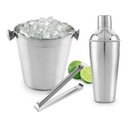 Ver imagem 2 de Kit Bar em Inox Coqueteleira, Pegador e Balde de Gelo