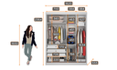 Ver imagem 4 de Guarda Roupa Solteiro em MDF 2 Portas 3 Gavetas Ávila Branco