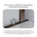 Ver imagem 7 de Guarda Roupa Solteiro em MDF 2 Portas 3 Gavetas Ávila Branco