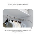 Ver imagem 6 de Guarda Roupa Solteiro em MDF 2 Portas 3 Gavetas Ávila Branco