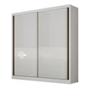 Ver imagem 3 de Guarda Roupa Solteiro em MDF 2 Portas 3 Gavetas Ávila Branco