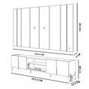 Ver imagem 6 de Rack para Sala com Painel para TV 75 pol com LED 243cm Novare C04 Off White Matte Freijó - Lyam