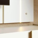 Ver imagem 7 de Rack para Sala com Painel para TV 75 pol com LED 243cm Novare C04 Off White Matte Freijó - Lyam