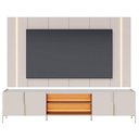 Ver mais imagens de Rack para Sala com Painel para TV 75 pol com LED 243cm Novare C04 Off White Matte Freijó - Lyam