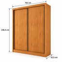 Ver imagem 5 de Guarda Roupa Solteiro MDF 2 Portas 3 Gavetas Ávila Marrom/Cinamomo