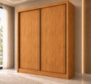 Ver imagem 1 de Guarda Roupa Solteiro MDF 2 Portas 3 Gavetas Ávila Marrom/Cinamomo