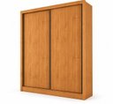 Ver imagem 4 de Guarda Roupa Solteiro MDF 2 Portas 3 Gavetas Ávila Marrom/Cinamomo