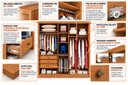 Ver imagem 7 de Guarda Roupa Solteiro MDF 2 Portas 3 Gavetas Ávila Marrom/Cinamomo