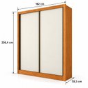 Ver imagem 5 de Guarda Roupa Solteiro MDF 2 Portas 3 Gavetas Ávila Marrom/Cinamomo Fendi