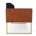 Ver imagem 7 de Sofá Namoradeira 2 Lugares Base Industrial Dourado Elisa Nozes-linho Pto A79 D03 - D'Rossi