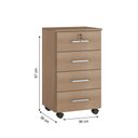 Ver imagem 4 de Gaveteiro para Escritório 4 Gavetas com Rodízios e Chave Gávea Móveis Leão