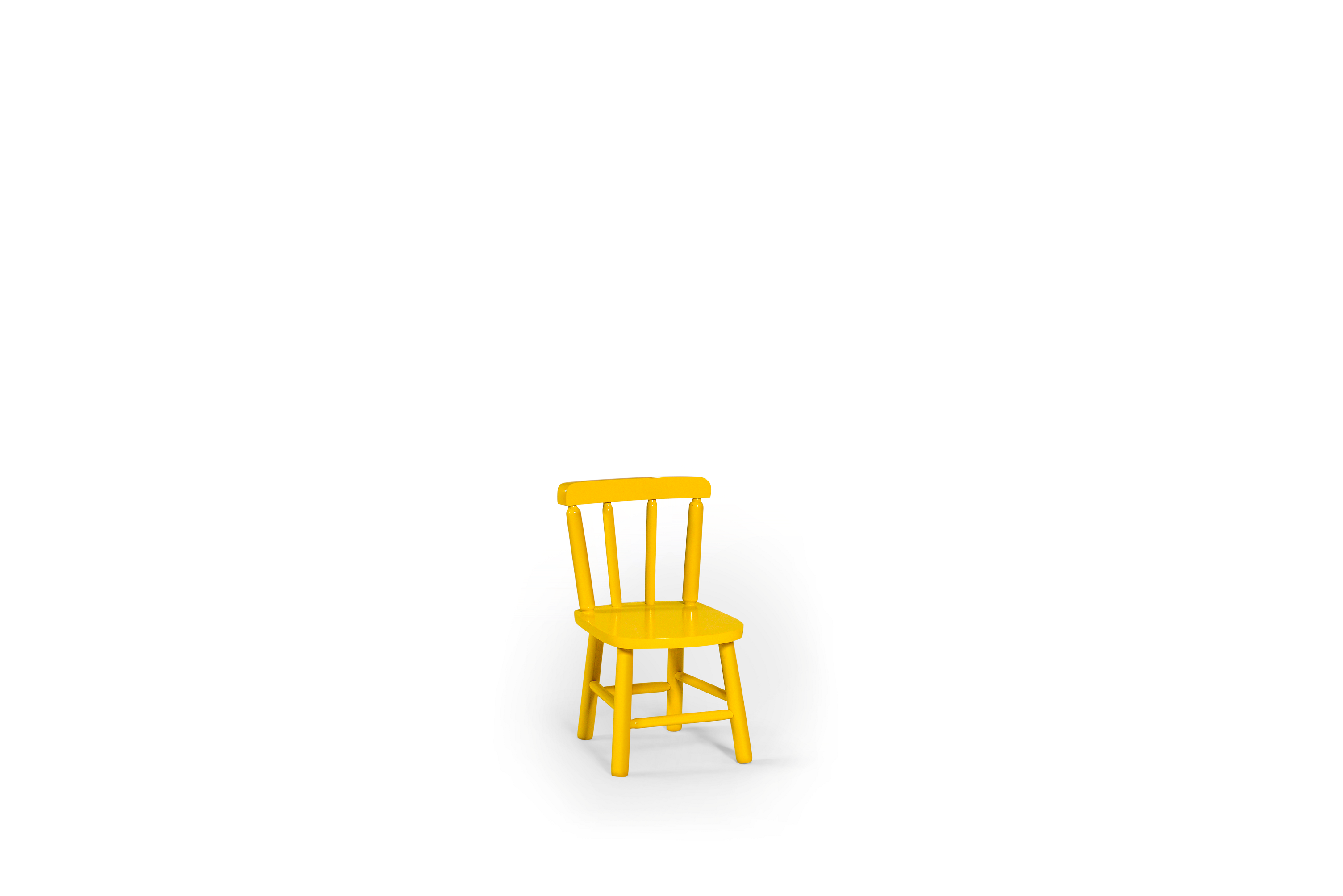Conjunto Infantil 60x60 com 2 Cadeiras - Amarela - JM Móveis - 3