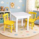 Ver imagem 2 de Conjunto Infantil 60x60 com 2 Cadeiras - Amarela - Jm Móveis