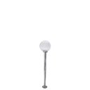 Ver imagem 1 de Poste de Jardim P10/b15 de 1,30m com Globo de Vidro Transparente 15x28 Prata Velha