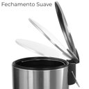 Ver imagem 3 de Lixeira para Banheiro e Cozinha Inox com Pedal Spin 20 Litros - Brinox