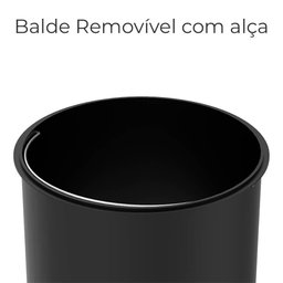 Lixeira para Banheiro e Cozinha Inox com Pedal Spin 20 Litros - Brinox - 4