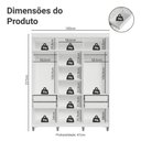 Ver imagem 4 de Guarda-Roupa Casal com Pés 6 Portas Batentes Venus Madesa