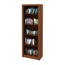 Ver imagem 3 de Escritório com Mesa para Computador Simples Gavetas com Armário Prateleiras Portas Amendoa - Fdecor