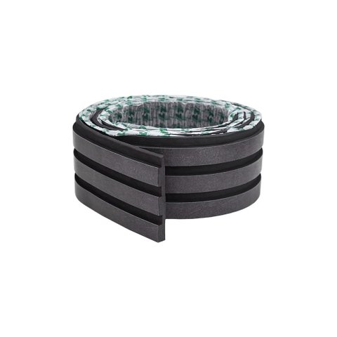 Painel Ripado Laminado de Eva Autocolante Rpdol 10cm Linha Urban Black 10 Metros Rpdol 07