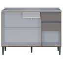 Ver imagem 3 de Balcão de Pia Aline Damasco Off White - Poquema