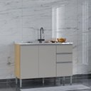 Ver imagem 2 de Balcão de Pia Aline Damasco Off White - Poquema