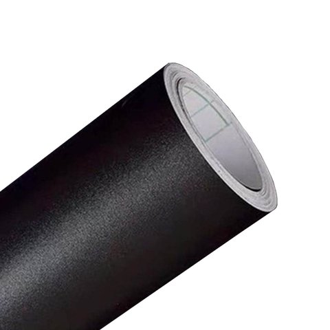 Papel De Parede Adesivo Contact Preto Fosco Envelopamento Móveis Geladeira Vinil Lousa 10mts x 45cm