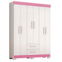 Ver imagem 2 de Guarda-roupa Nt 6015 Branco com Rosa - Notavel