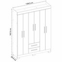Ver mais imagens de Guarda-roupa Nt 6015 Branco com Rosa - Notavel