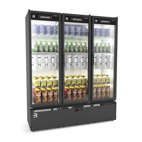 Auto Serviço Vanguard Resfriados 3 Portas Preto/branco Asvr3p 220v - Refrimate