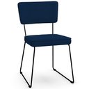 Ver imagem 3 de Kit 08 Cadeiras Decorativas Para Sala De Jantar Allana L02 Suede Azul Marinho - Lyam Decor