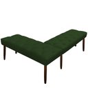 Ver imagem 2 de Canto Alemão Suede Verde Assento 1,20x0,75 - Dominic Decor