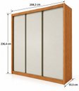 Ver imagem 4 de Guarda Roupa Casal MDF 3 Portas 6 Gavetas Montreal Marrom/Cumaru Fendi