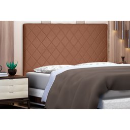Cabeceira Cama Box Solteiro 90 cm Trevelin Veludo Telha - CasaePoltrona - 2