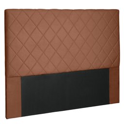 Cabeceira Cama Box Solteiro 90 cm Trevelin Veludo Telha - CasaePoltrona - 1