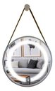 Ver imagem 1 de Espelho Redondo Adnet Premium Iluminado Led com Alça 50cm - Branco Alça Caramelo Led 6000k