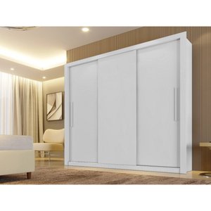 Guarda Roupa Roupeiro Panama 3 Portas sem Espelho Branco Sallêto
