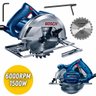 Serra Circular Bosch GKS-150 1500W 127V Elétrica + Disco 24 Dentes Com Vídea P/ Marcenaria - 1