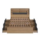 Ver imagem 5 de Cama de Casal com 6 Gavetas e Cabeceira LED Genebra