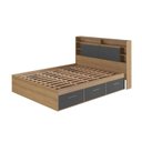 Ver imagem 4 de Cama de Casal com 6 Gavetas e Cabeceira LED Genebra