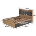 Ver imagem 3 de Cama de Casal com 6 Gavetas e Cabeceira LED Genebra