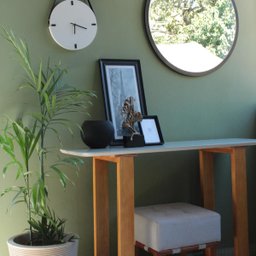 Espelho Redondo de Parede Estilo Minimalista 90 Cm - Preto - 2