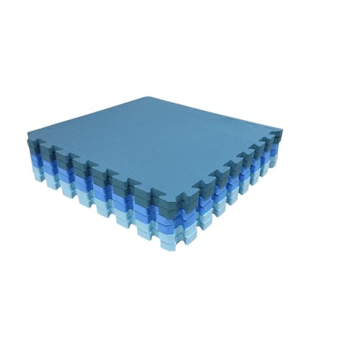 Kit 10 Tatame Eva Linha Premium 50x50x2cm 20mm Tons de Azul