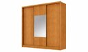 Ver imagem 4 de Guarda Roupa Casal em MDF com Espelho 3 Portas 6 Gavetas Montreal Marrom/Cinamomo