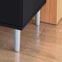 Ver imagem 5 de Kit Bancada Ilha para Cozinha + Balcão para Cooktop 1,05m 5 Bocas Turim Preto