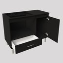 Ver imagem 2 de Kit Bancada Ilha para Cozinha + Balcão para Cooktop 1,05m 5 Bocas Turim Preto