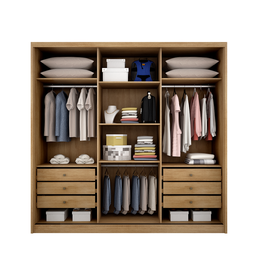 Guarda Roupa Casal em MDF com Espelho 3 Portas 6 Gavetas Montreal  - 4