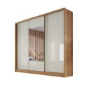 Ver imagem 3 de Guarda Roupa Casal em MDF com Espelho 3 Portas 6 Gavetas Montreal Marrom/Cumaru Fendi