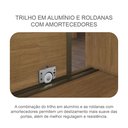 Ver mais imagens de Guarda Roupa Casal em MDF com Espelho 3 Portas 6 Gavetas Montreal Marrom/Cumaru Fendi