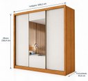 Ver imagem 5 de Guarda Roupa Casal em MDF com Espelho 3 Portas 6 Gavetas Montreal Marrom/Cinamomo Fendi