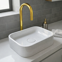 Ver imagem 1 de Cuba para Bnheiro Lavabo Sobrepor 41x28cm Branco Perolado Premium